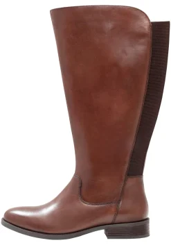 Weitschaftstiefel aus Leder mit Stretch-Einsatz<sheego Best