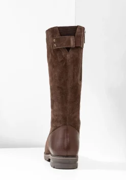 Weitschaftstiefel aus Leder mit Fellimitat<sheego Discount