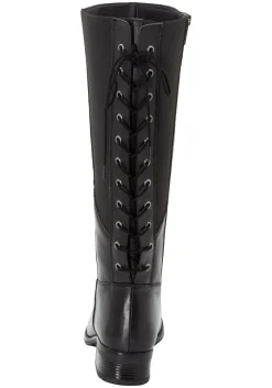 Weitschaftstiefel aus Leder mit Schnürung<sheego Sale