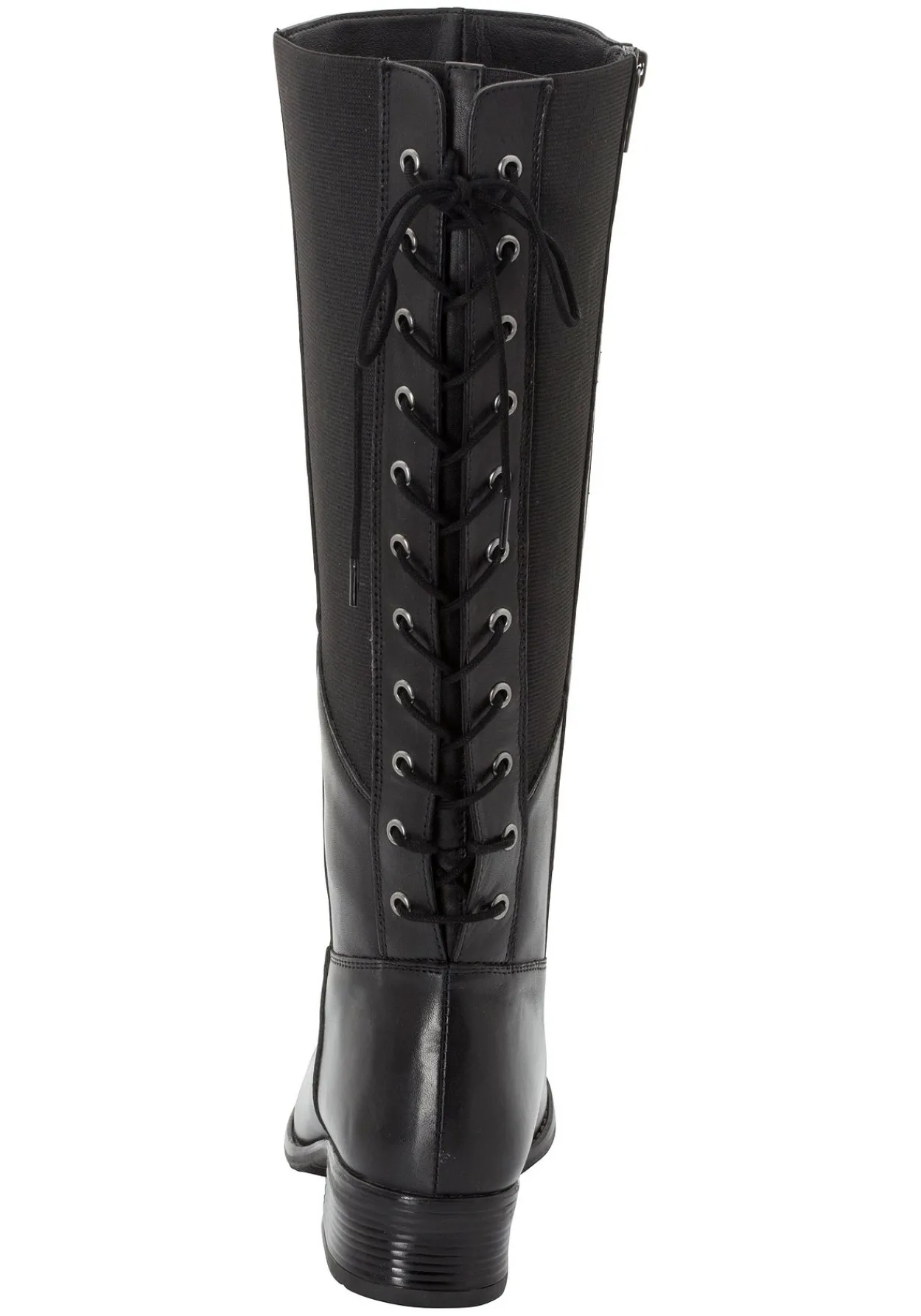 Weitschaftstiefel aus Leder mit Schnürung<sheego Sale