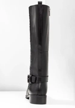 Weitschaftstiefel aus Leder, mit Schnallenbändern<sheego Discount
