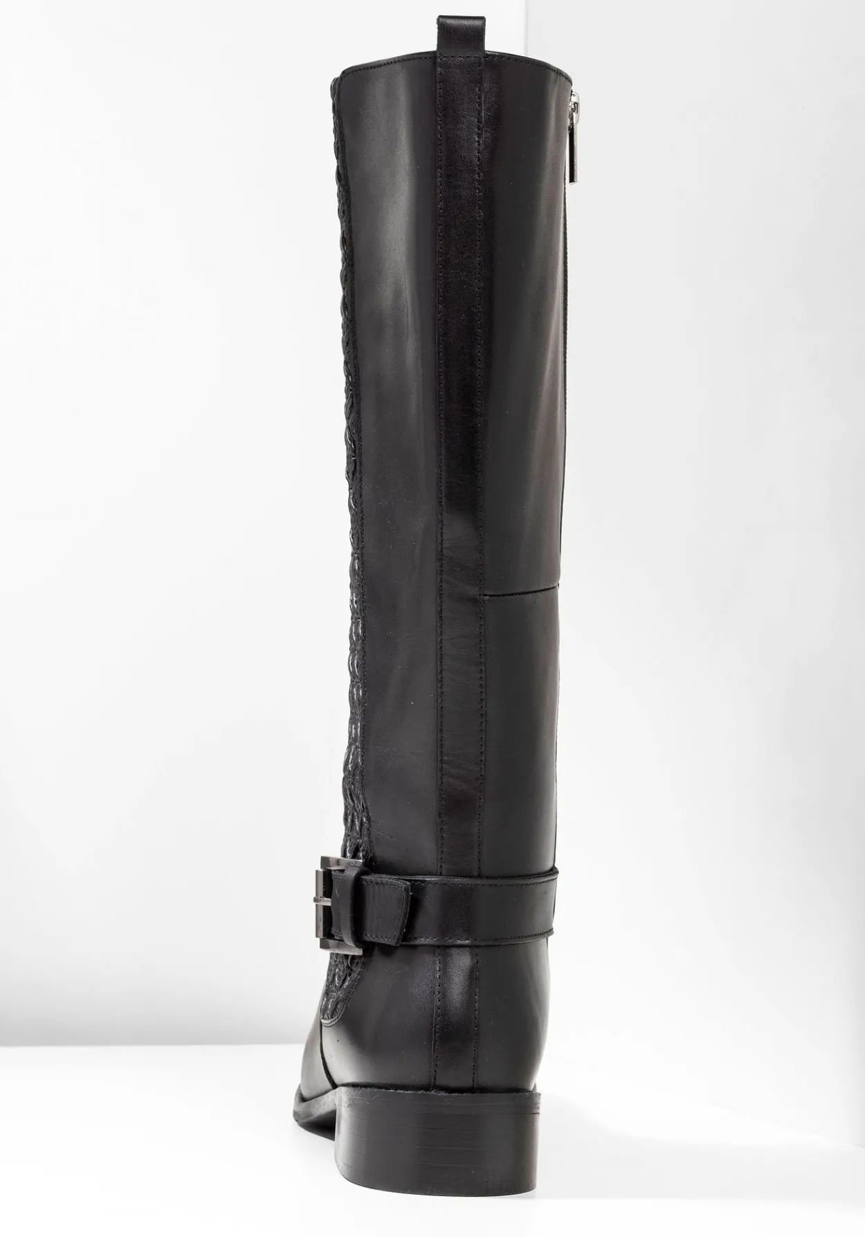 Weitschaftstiefel aus Leder, mit Schnallenbändern<sheego Discount