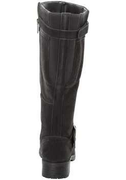 Weitschaftstiefel aus Leder mit Zierband<sheego Online