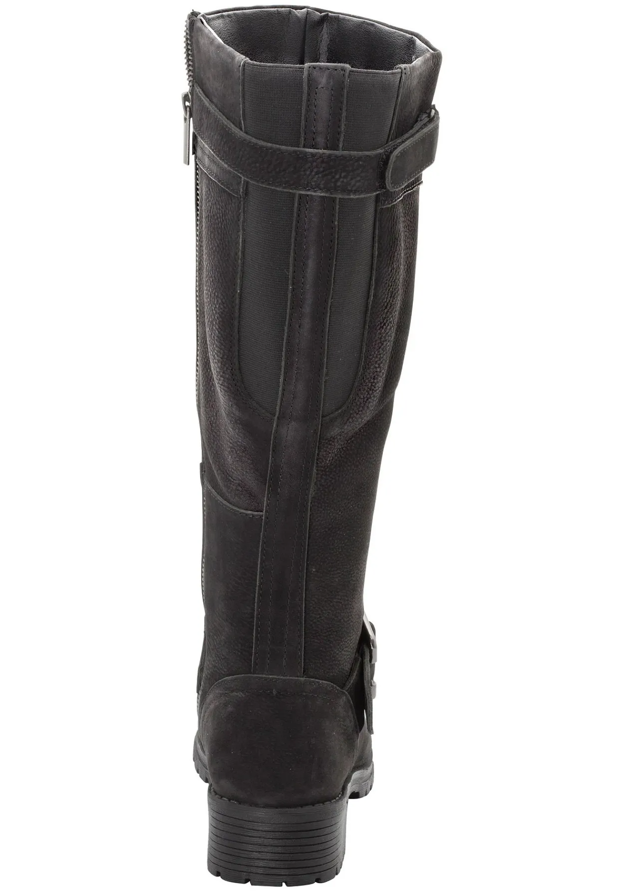 Weitschaftstiefel aus Leder mit Zierband<sheego Online