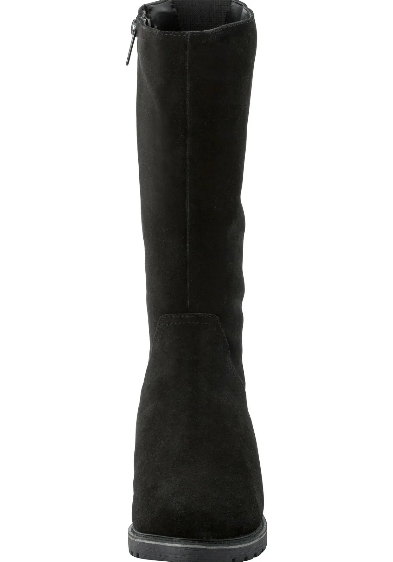 Weitschaftstiefel aus Leder mit Fellimitat<sheego New