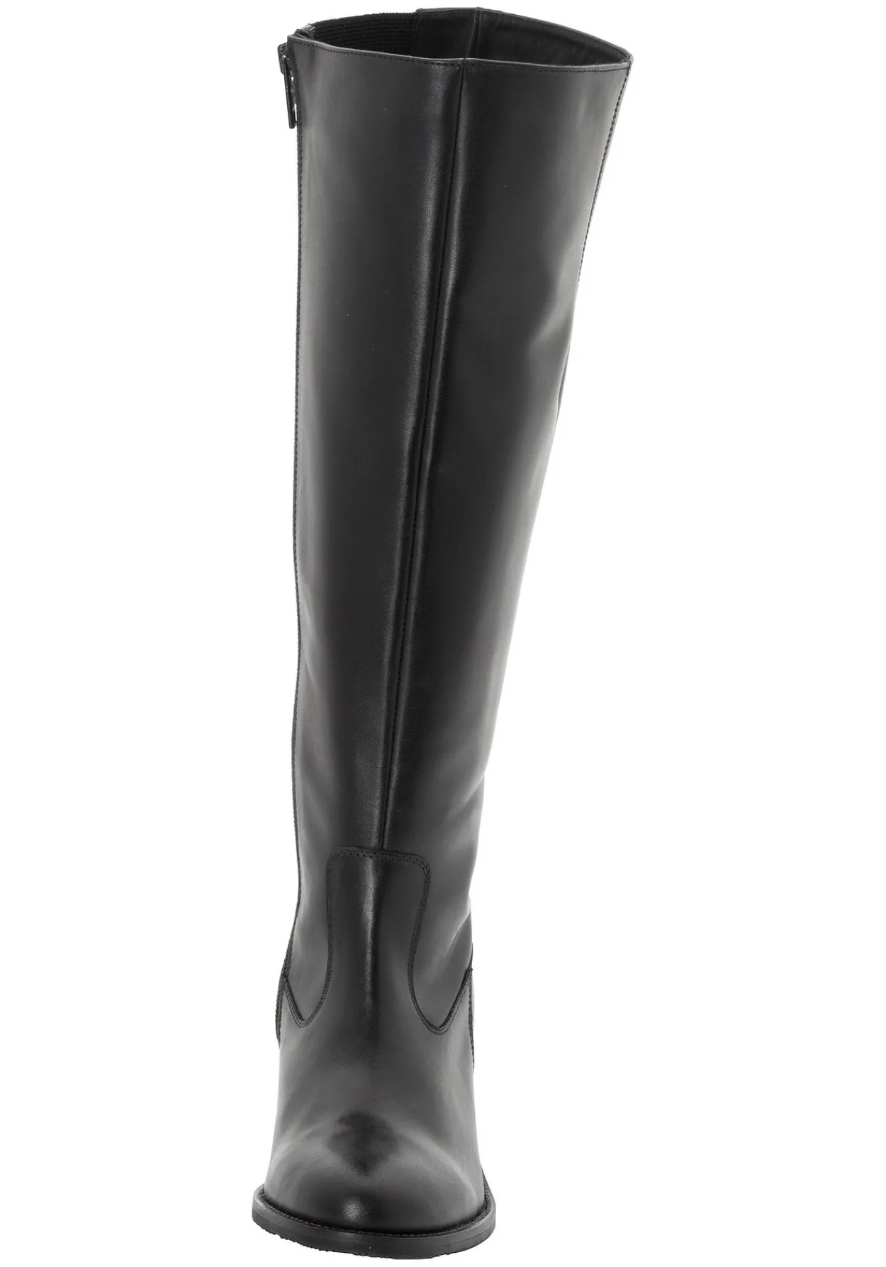 Weitschaftstiefel aus Leder mit Stretch-Einsatz<sheego New