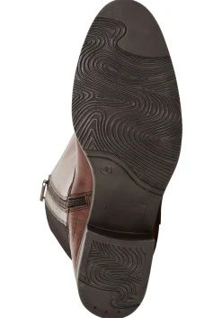 Weitschaftstiefel aus Leder, mit Zierschnalle<sheego Clearance