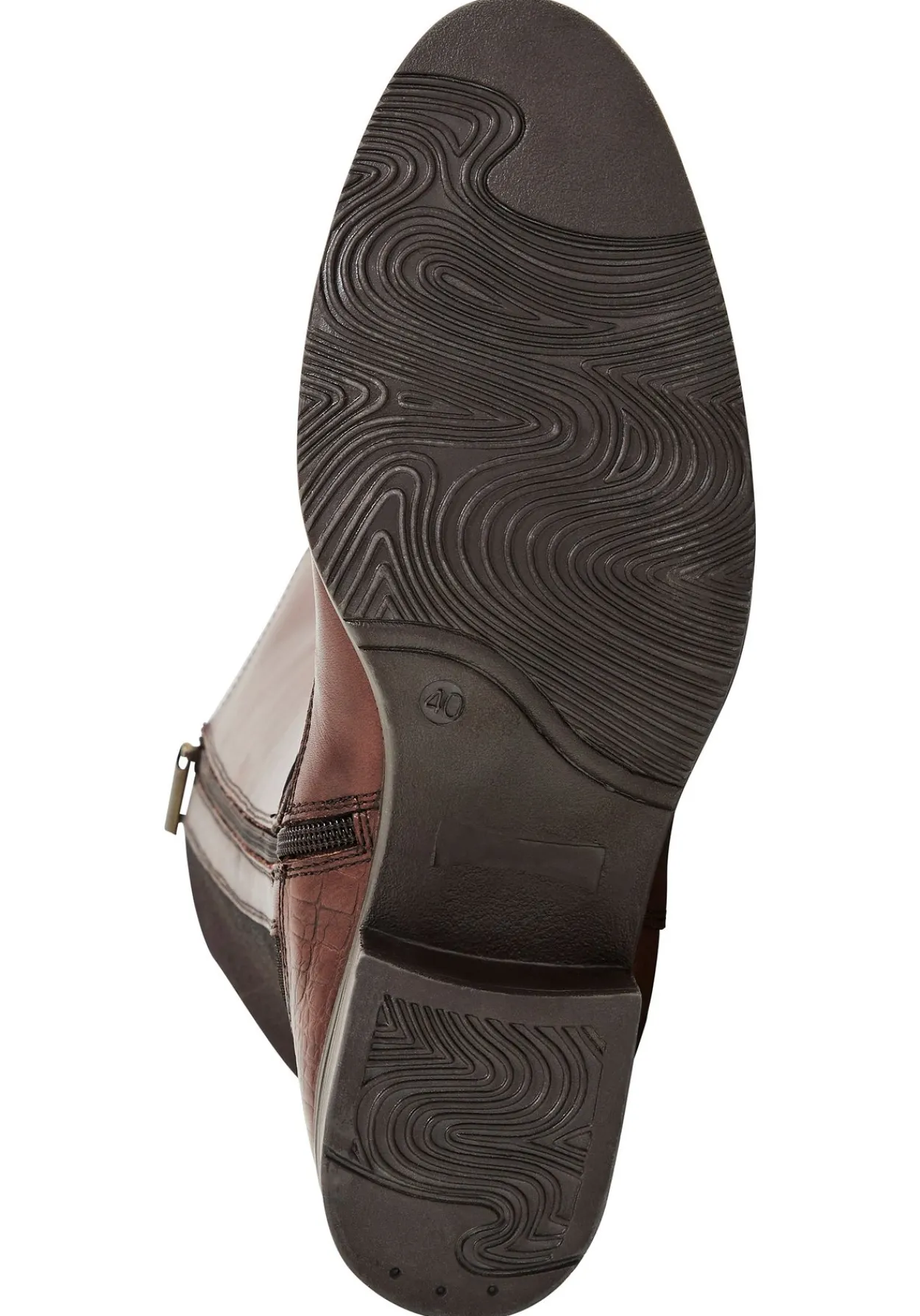 Weitschaftstiefel aus Leder, mit Zierschnalle<sheego Clearance