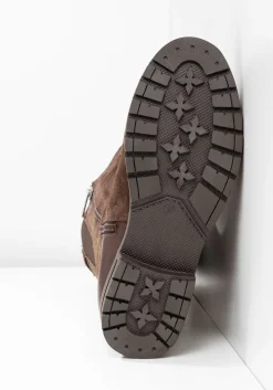 Weitschaftstiefel aus Leder mit Fellimitat<sheego Discount