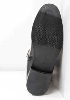 Weitschaftstiefel aus Leder, mit Schnallenbändern<sheego Discount