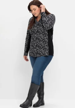 Weitschaftstiefel aus Leder mit Zierreißverschluss<sheego Clearance