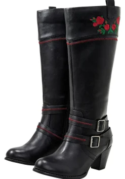 Weitschaftstiefel im Cowboy-Stil, mit Blumenstickerei<sheego by Joe Browns Sale