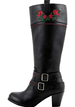 Weitschaftstiefel im Cowboy-Stil, mit Blumenstickerei<sheego by Joe Browns Sale