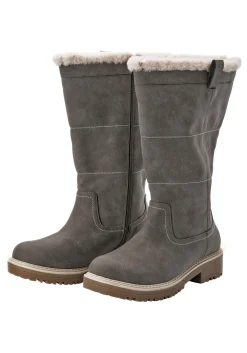 Weitschaftstiefel in Veloursleder-Optik<sheego Best