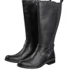 Weitschaftstiefel mit Stretcheinsatz hinten, aus Leder<sheego New