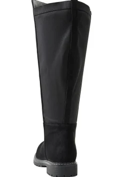 Weitschaftstiefel mit Stretcheinsatz, in Wildleder-Optik<sheego Discount