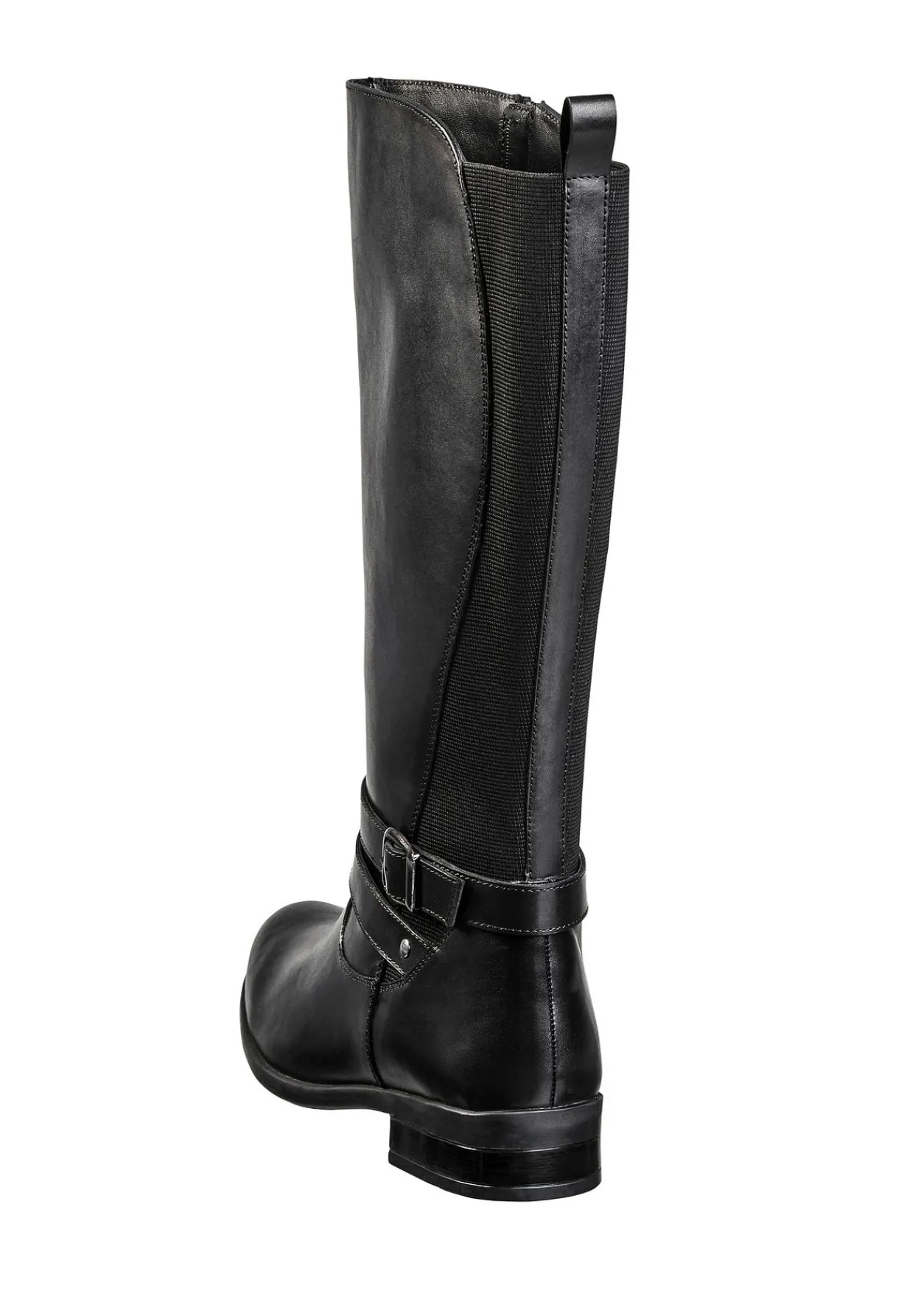 Weitschaftstiefel mit Stretcheinsatz hinten, aus Leder<sheego New