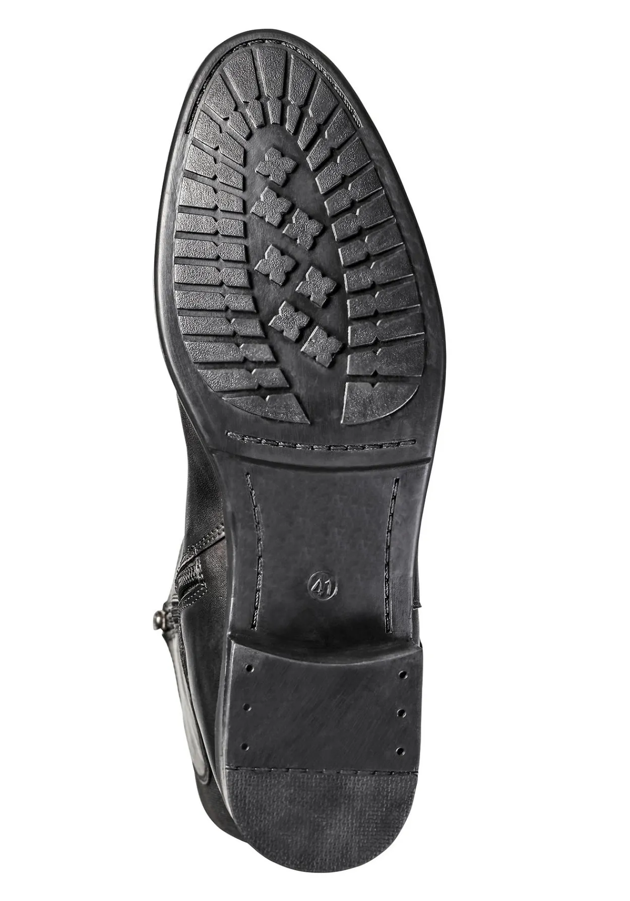 Weitschaftstiefel mit Stretcheinsatz hinten, aus Leder<sheego New