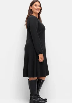 Weitschaftstiefel mit Stretcheinsatz hinten, aus Leder<sheego New