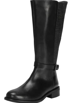 Weitschaftstiefel mit Zierschnalle, im Materialmix<sheego Outlet