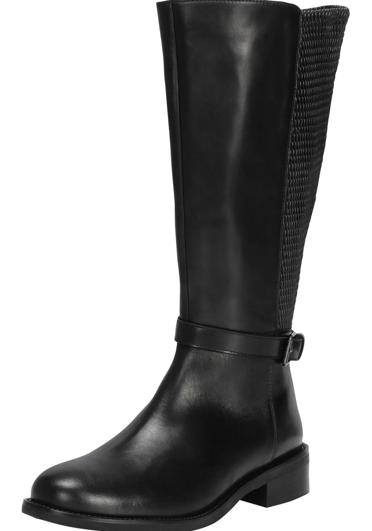 Weitschaftstiefel mit Zierschnalle, im Materialmix<sheego Outlet
