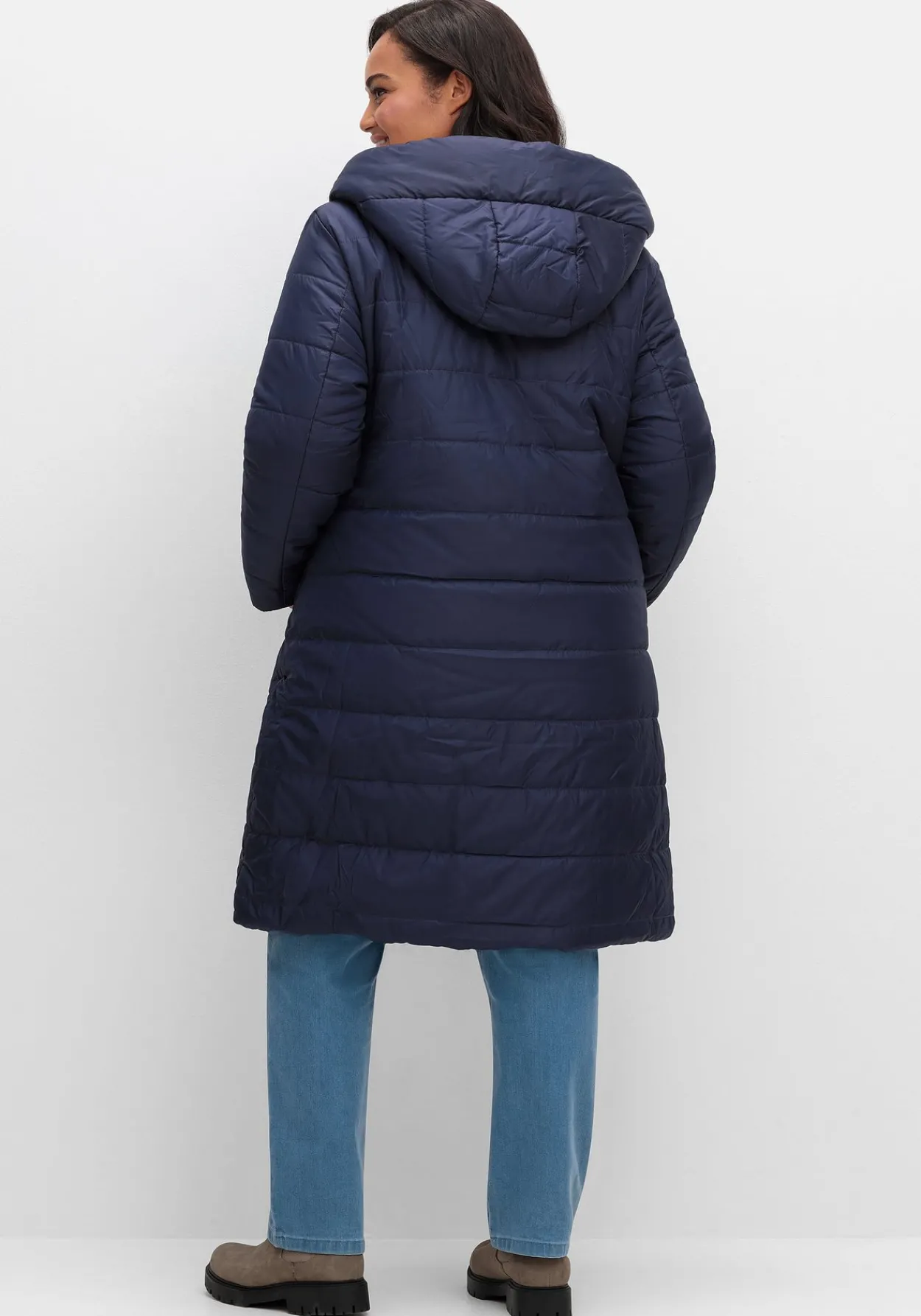 Wende-Steppmantel mit Kapuze<sheego Outlet