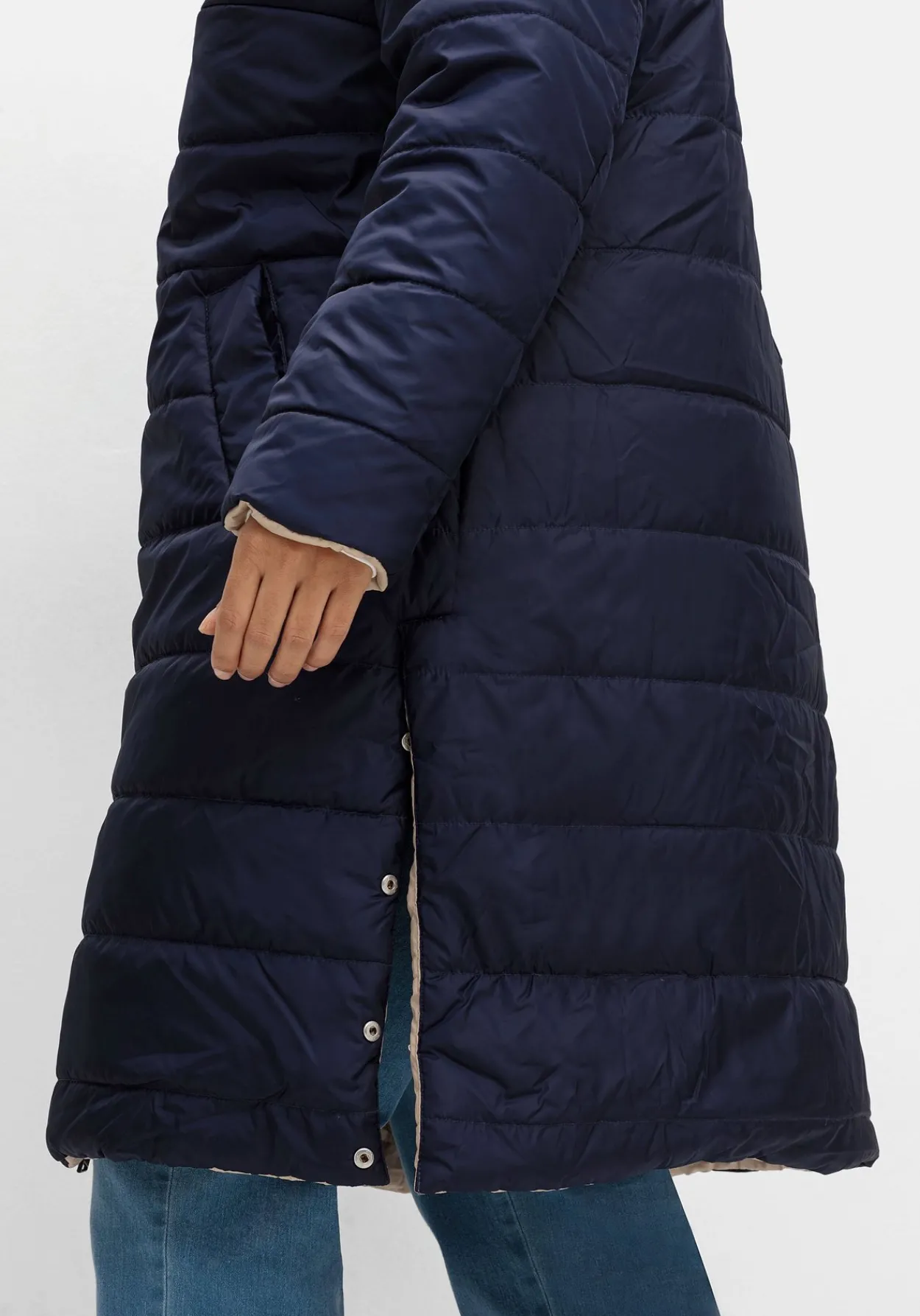 Wende-Steppmantel mit Kapuze<sheego Outlet