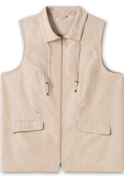 Weste aus Microfaser, mit Umlegekragen<sheego Fashion
